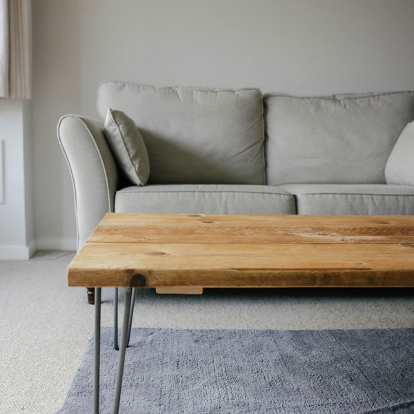 Modern interior with sofa and coffee table